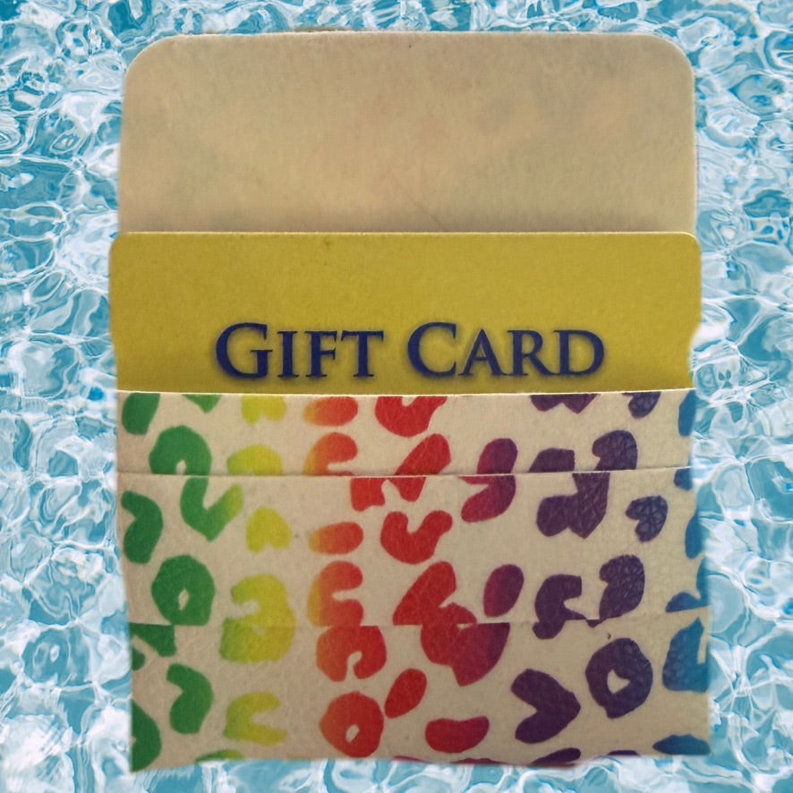 Rainbow Leopard Print Card Wallet