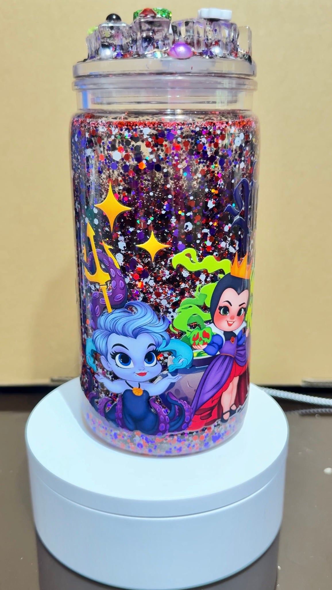Perfectly Wicked Villain Besties Snow Globe Tumbler 16 oz