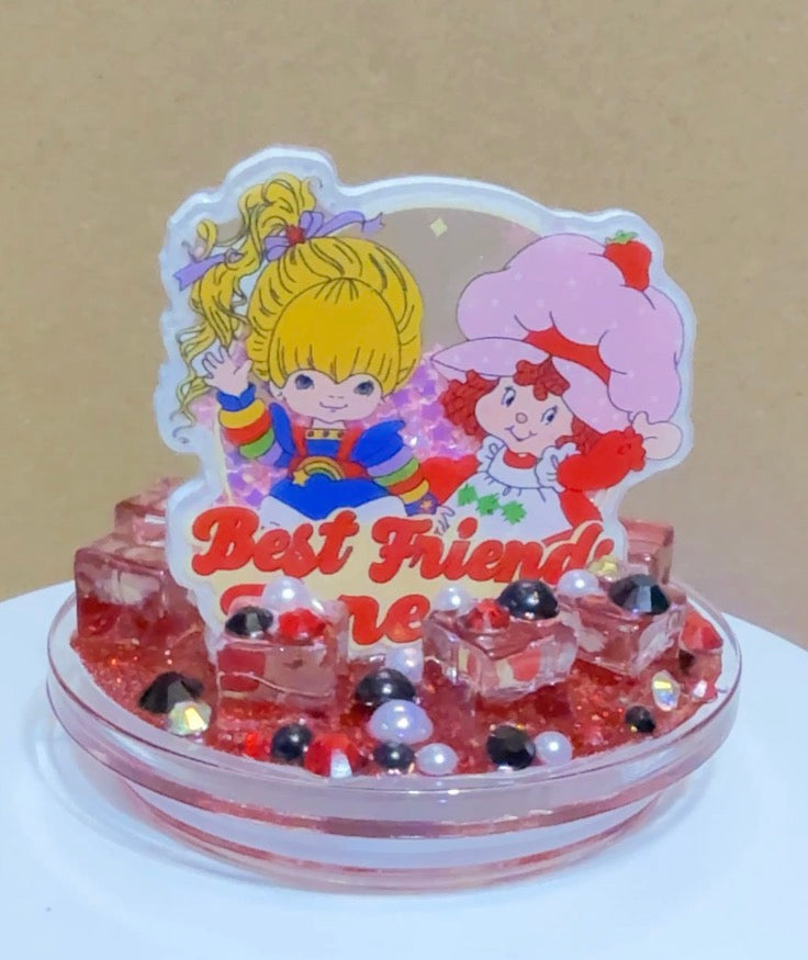 Best Friends Forever Glitter Snow Globe Tumbler 🍓💖