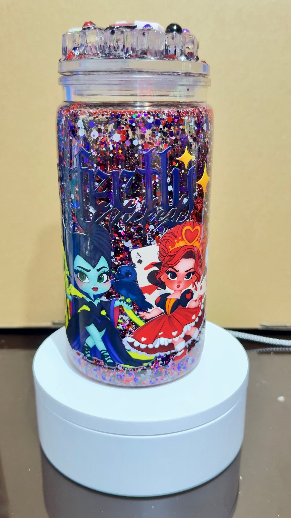 Perfectly Wicked Villain Besties Snow Globe Tumbler 16 oz