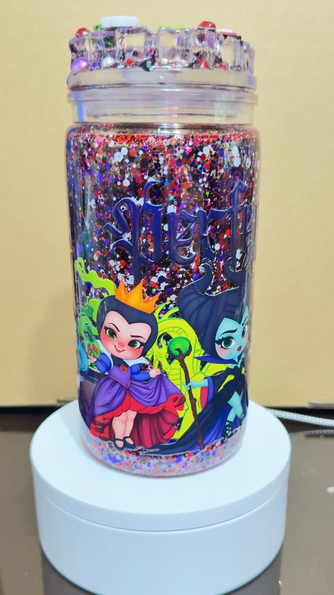 Perfectly Wicked Villain Besties Snow Globe Tumbler 16 oz