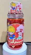Best Friends Forever Glitter Snow Globe Tumbler 🍓💖