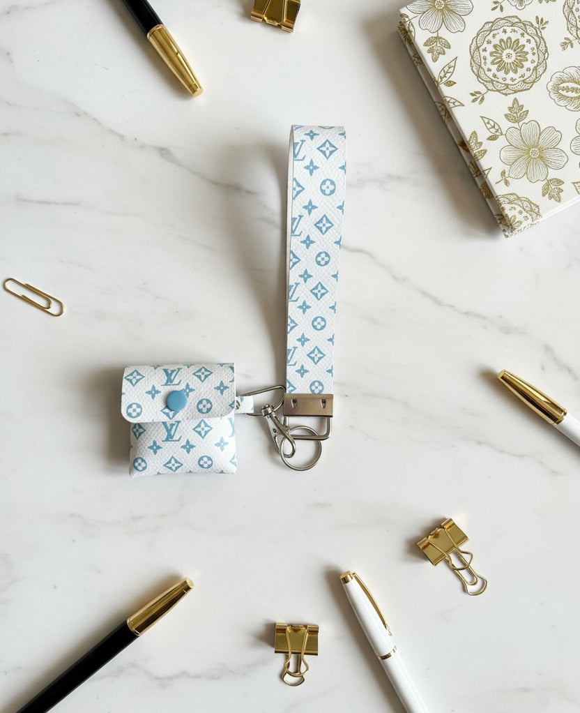 Mini Coin Pouch & Wristlet Keychain Set