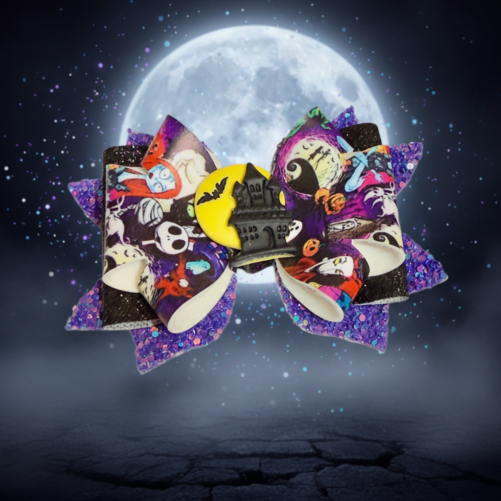 Nightmare Before Christmas Hair Bow